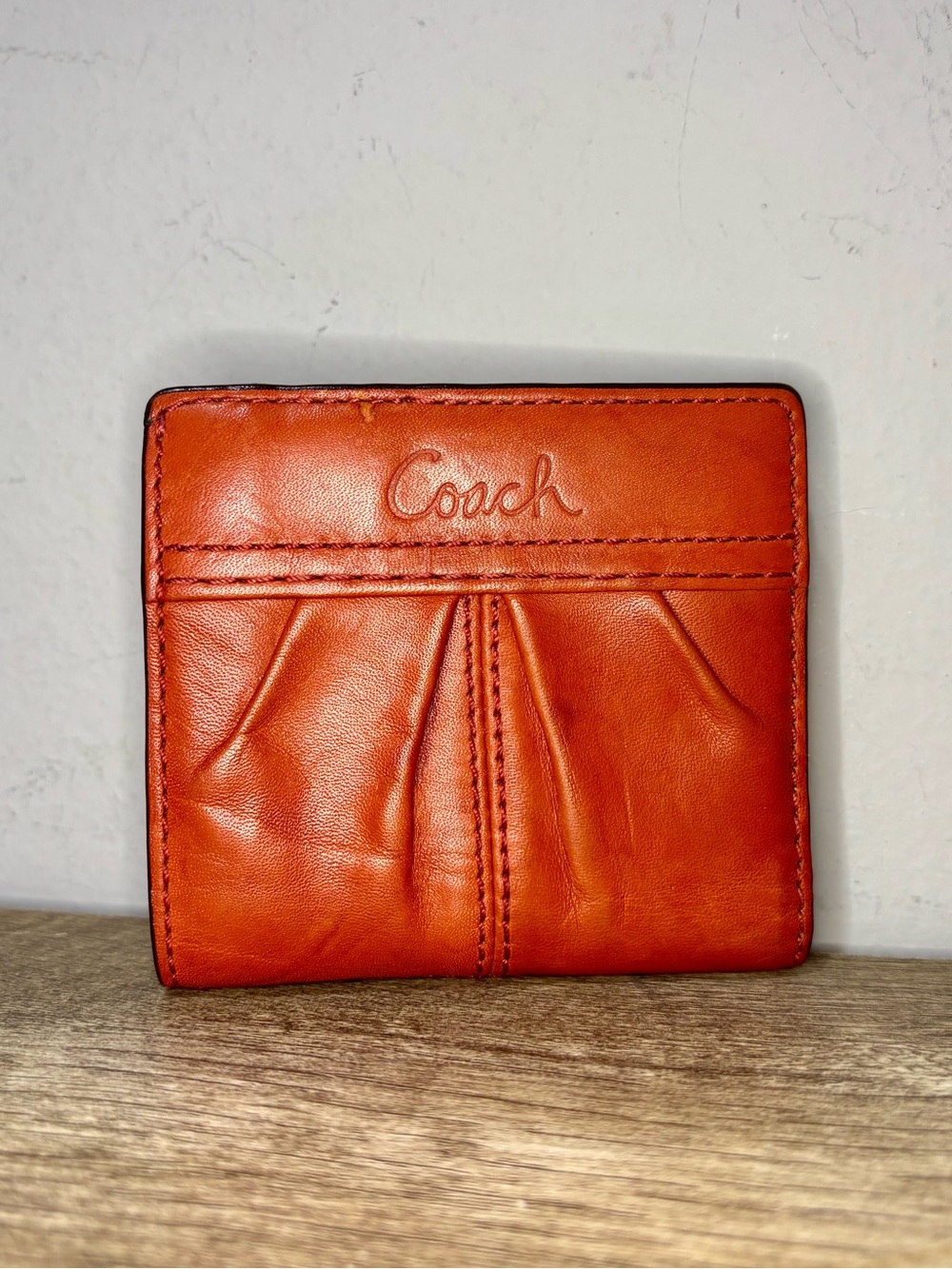 Y2K Coach Pleated Soho Mini Wallet